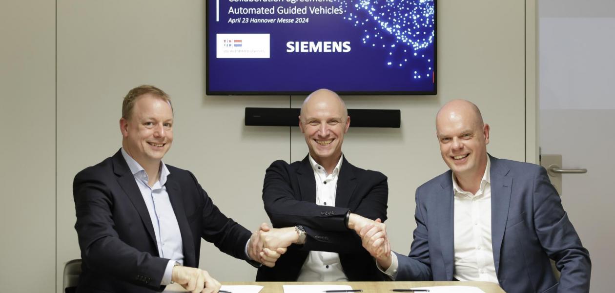 Siemens Nederland en VDL intensiveren samenwerking voor tweede generatie Automated Guided Vehicles (AGV’s)